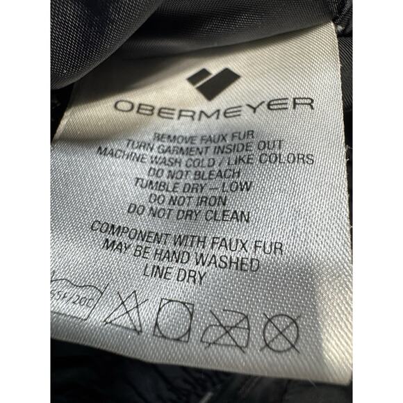 Obermeyer Alpine Ski Snowboard Jacket Black Faux Fur Hood Waterproof SZ 8 - Picture 7 of 14